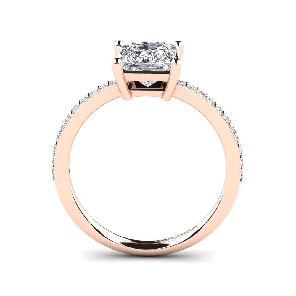 Rotgold 750 Prinzess Verlobungsringe Thursa