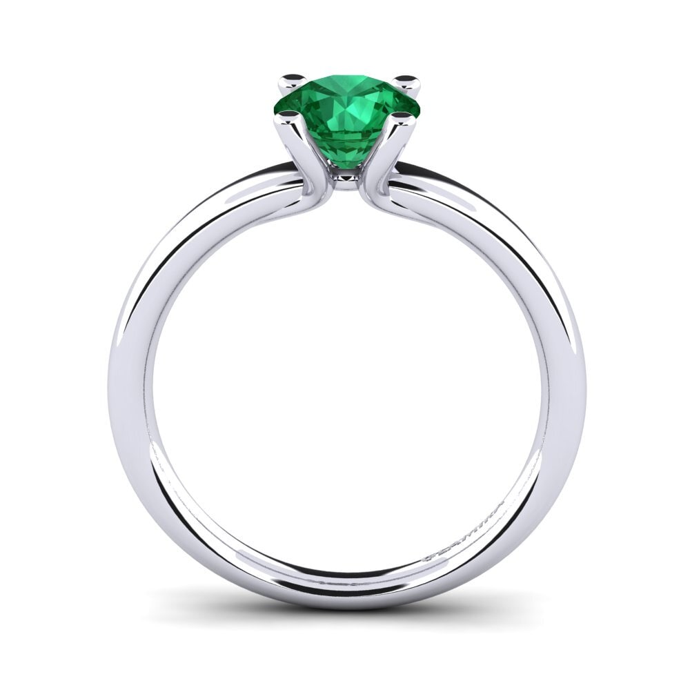 Esmeralda (creada en laboratorio) Anillo de compromiso Titina 1.0 crt