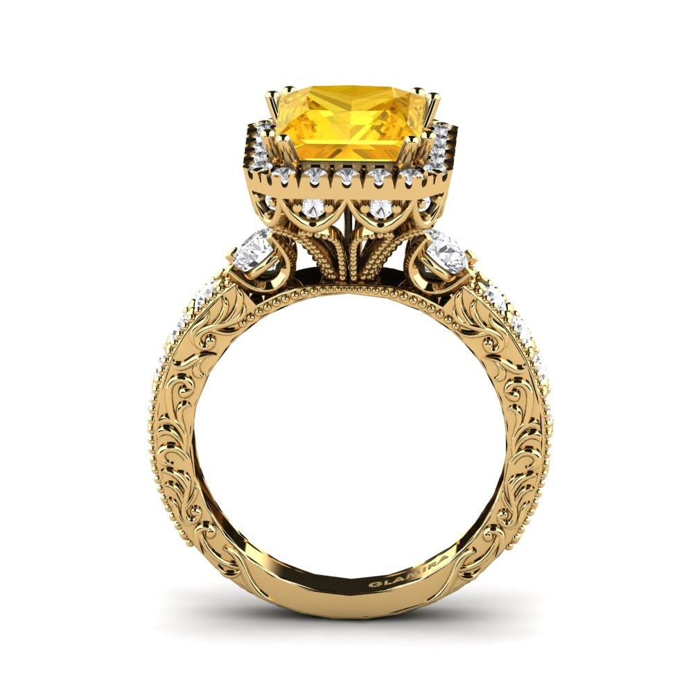 18ct Yellow Gold Engagement Ring Mariko