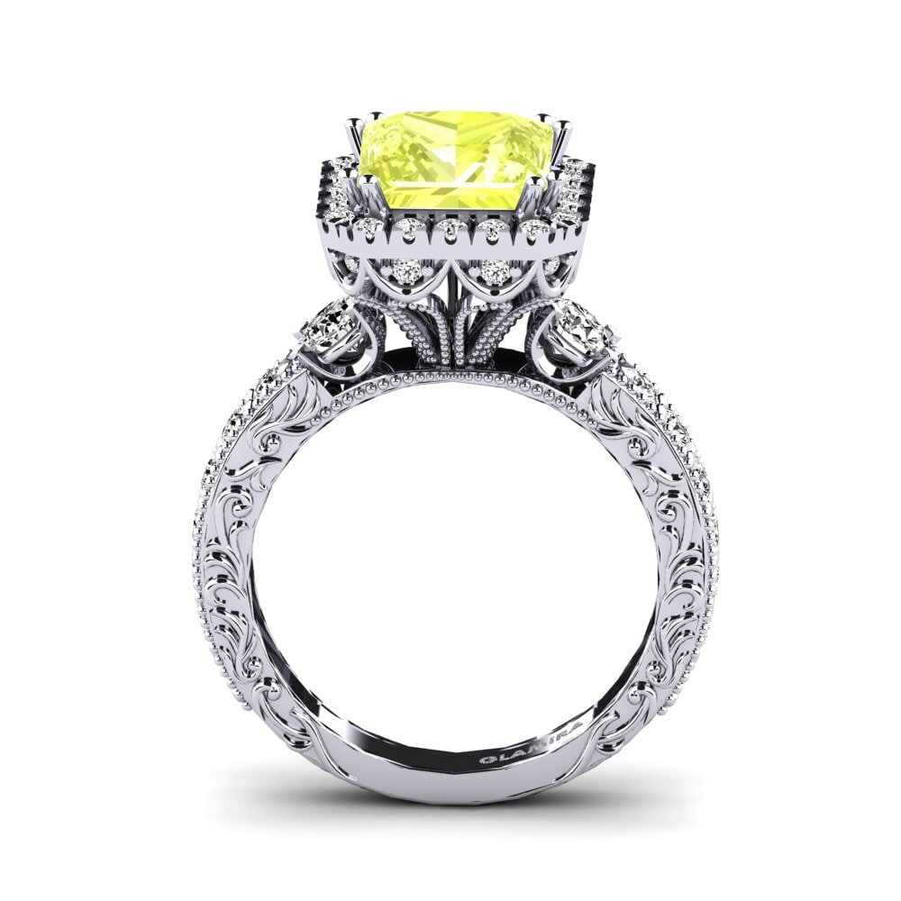 Lemon Quartz Engagement Ring Mariko