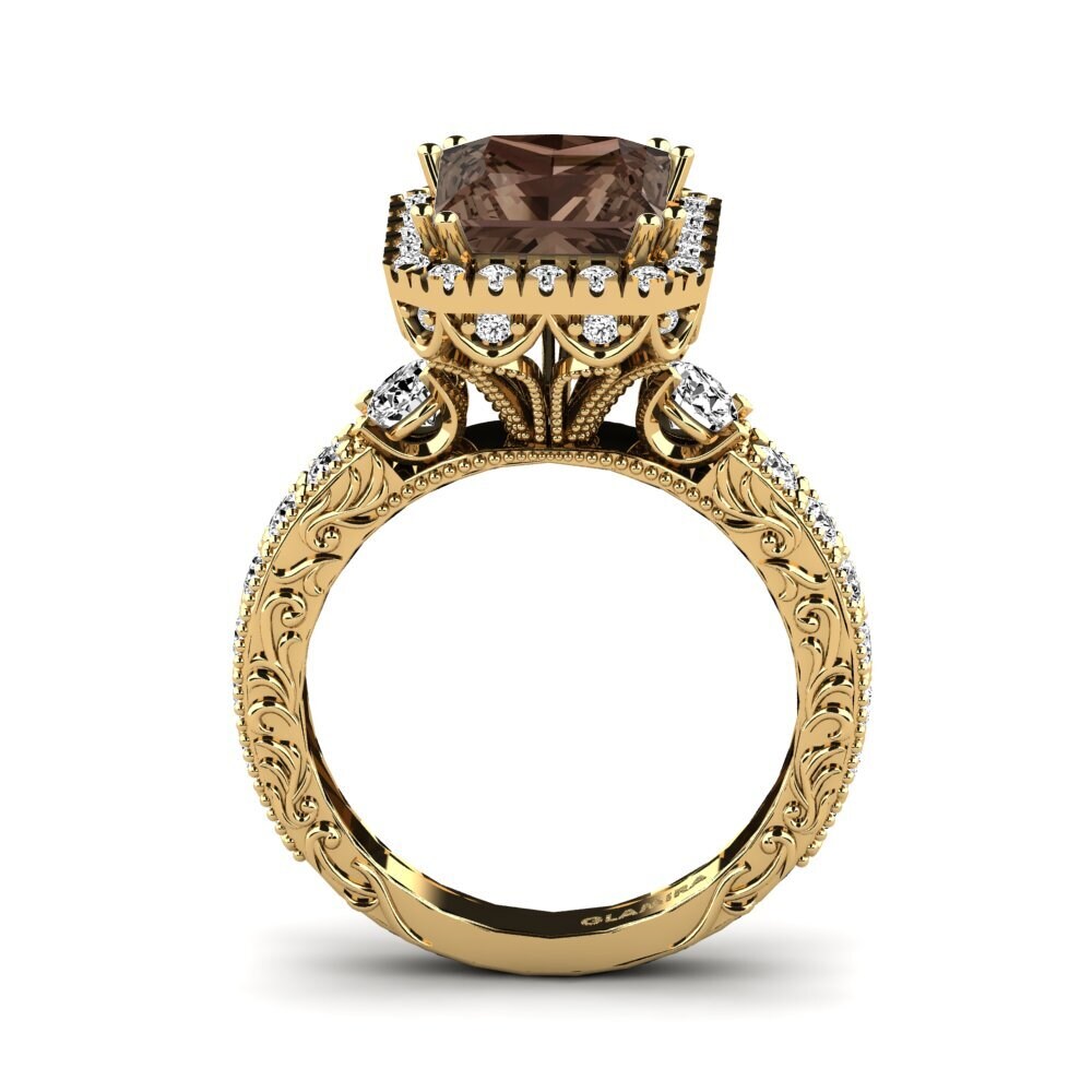 Smoky Quartz Engagement Ring Mariko
