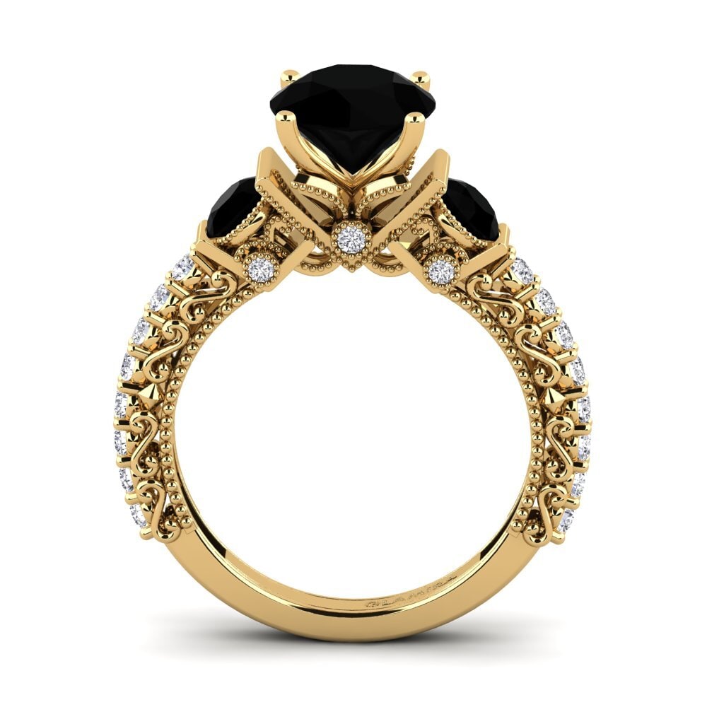 Black Diamond Engagement Ring Marquita