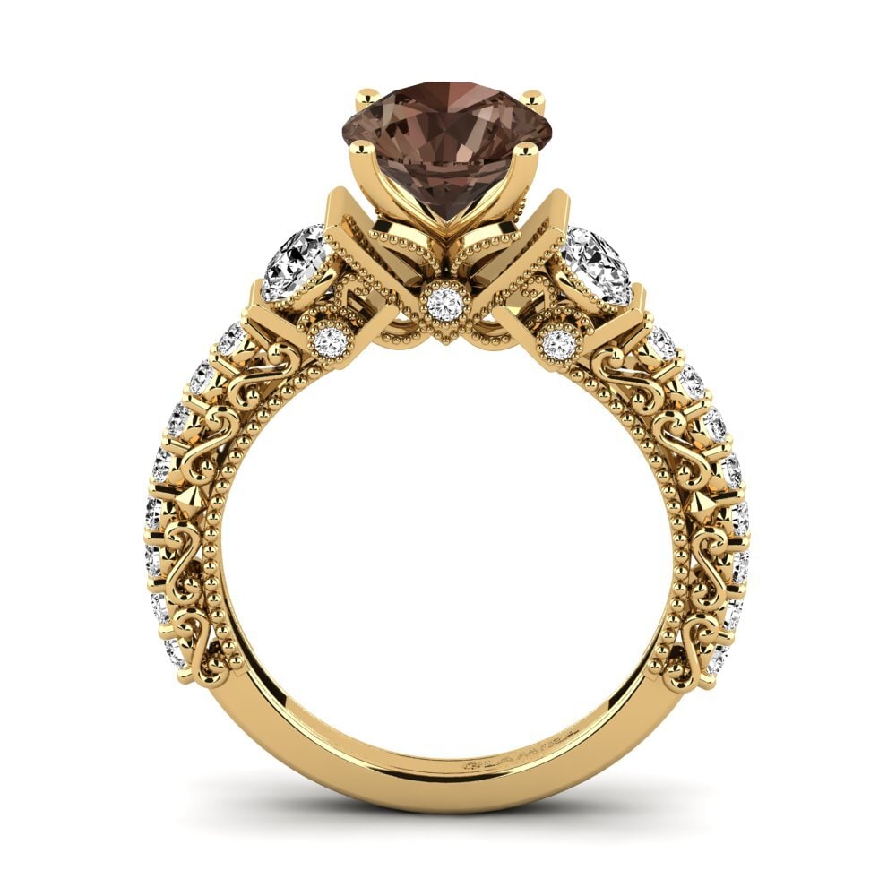 Smoky Quartz Engagement Ring Marquita