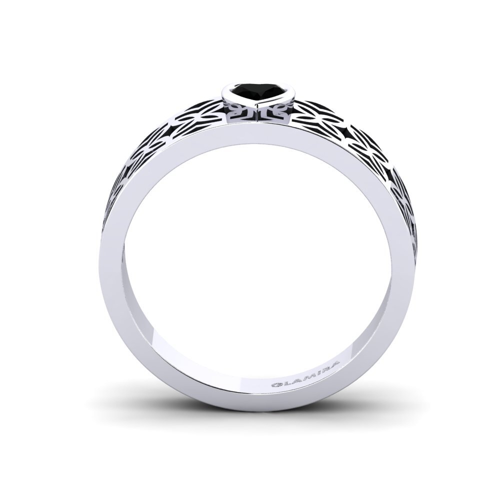 Diamante Negro Anel Feminino Sue