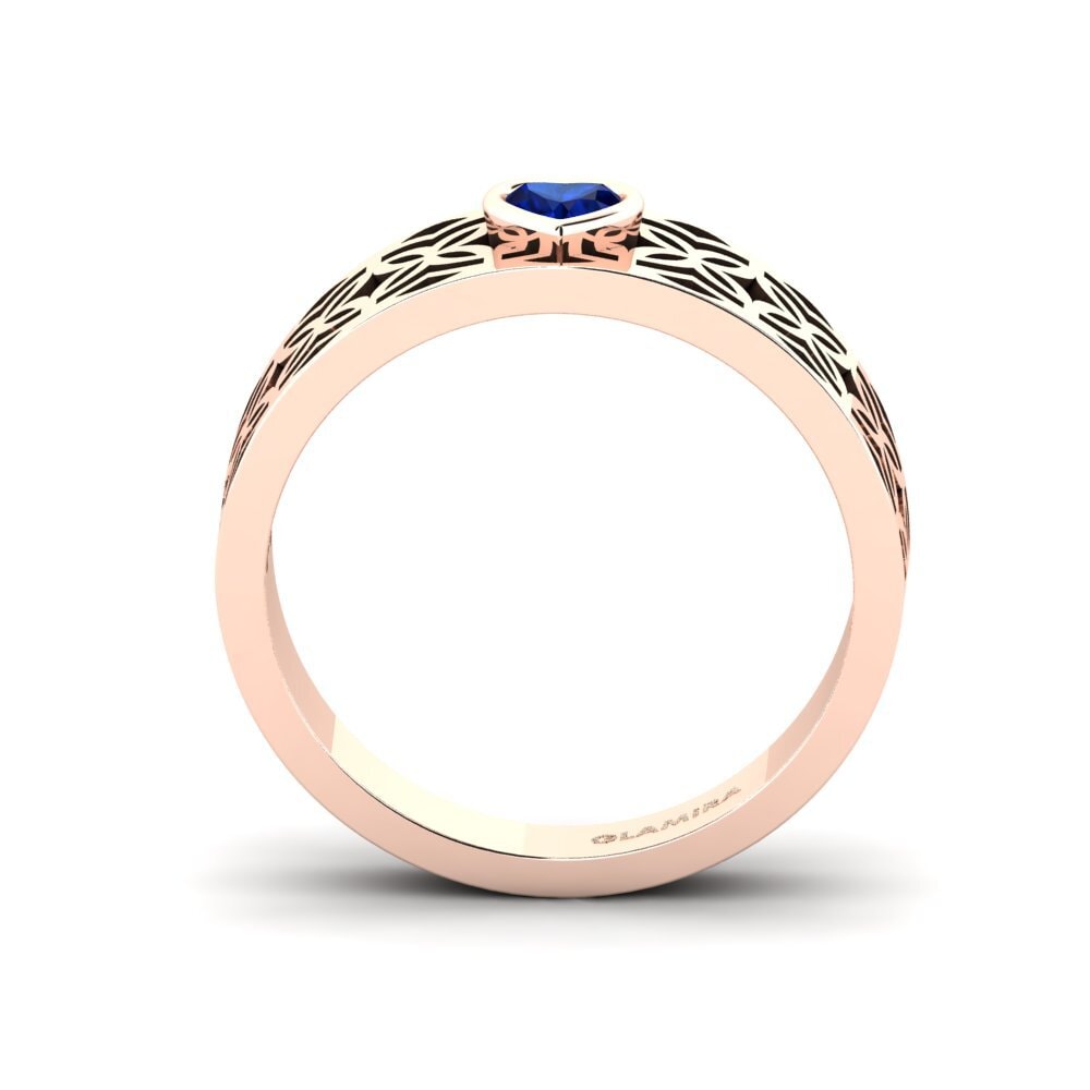 14ct Rose Gold Sapphire Women's Ring Sue
