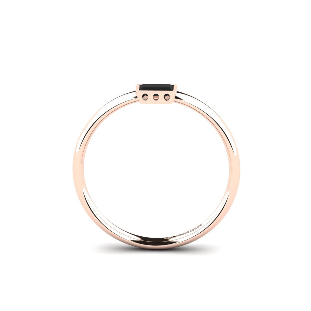 14ct Rose Gold Black Onyx Women's Ring Vitaly
