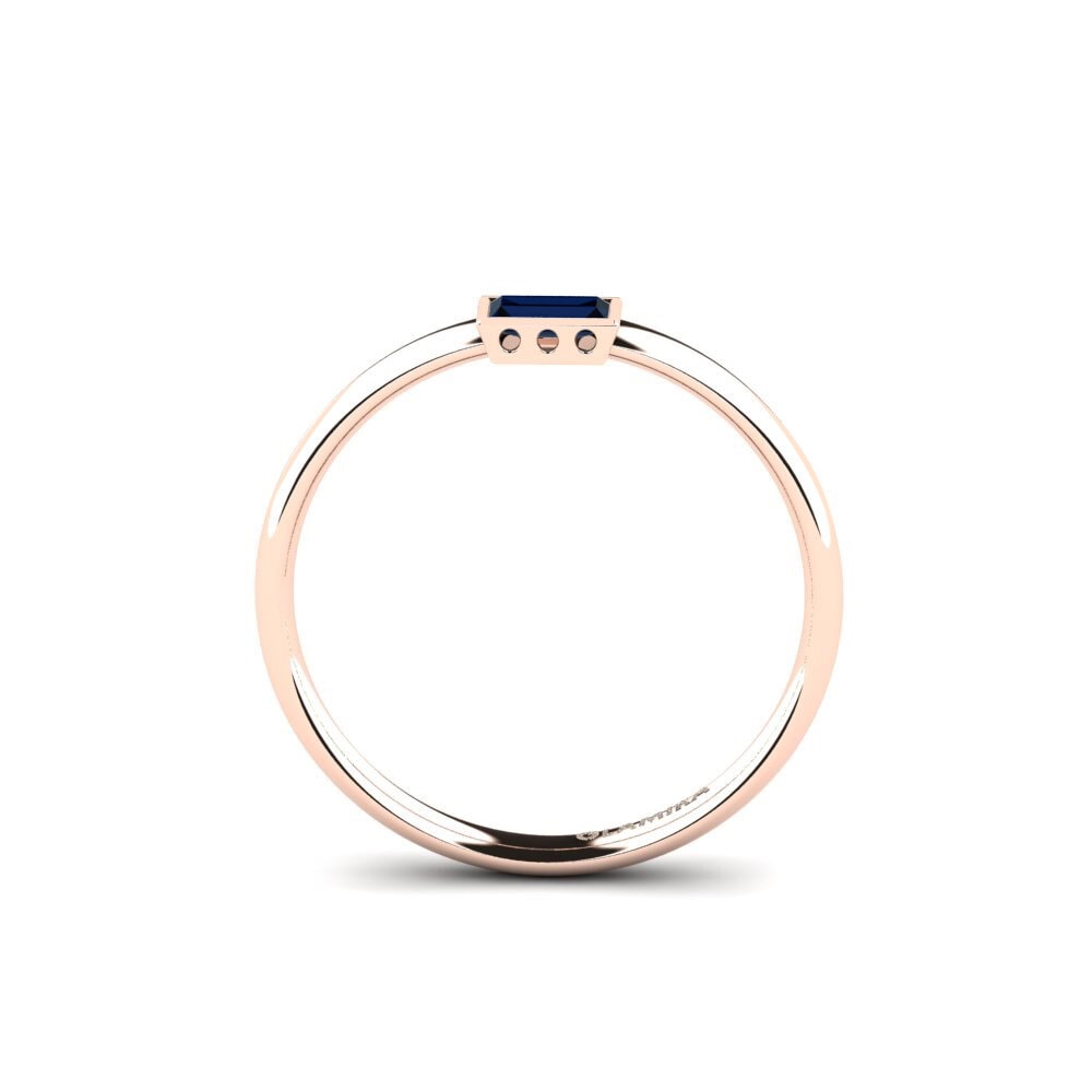 14ct Rose Gold Sapphire Women's Ring Vitaly