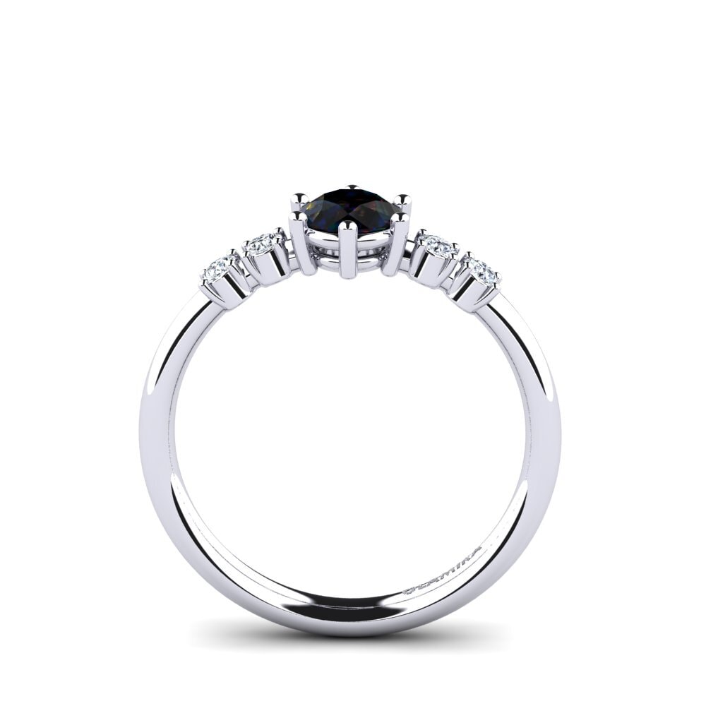 Black Opal Engagement Ring Zanessa