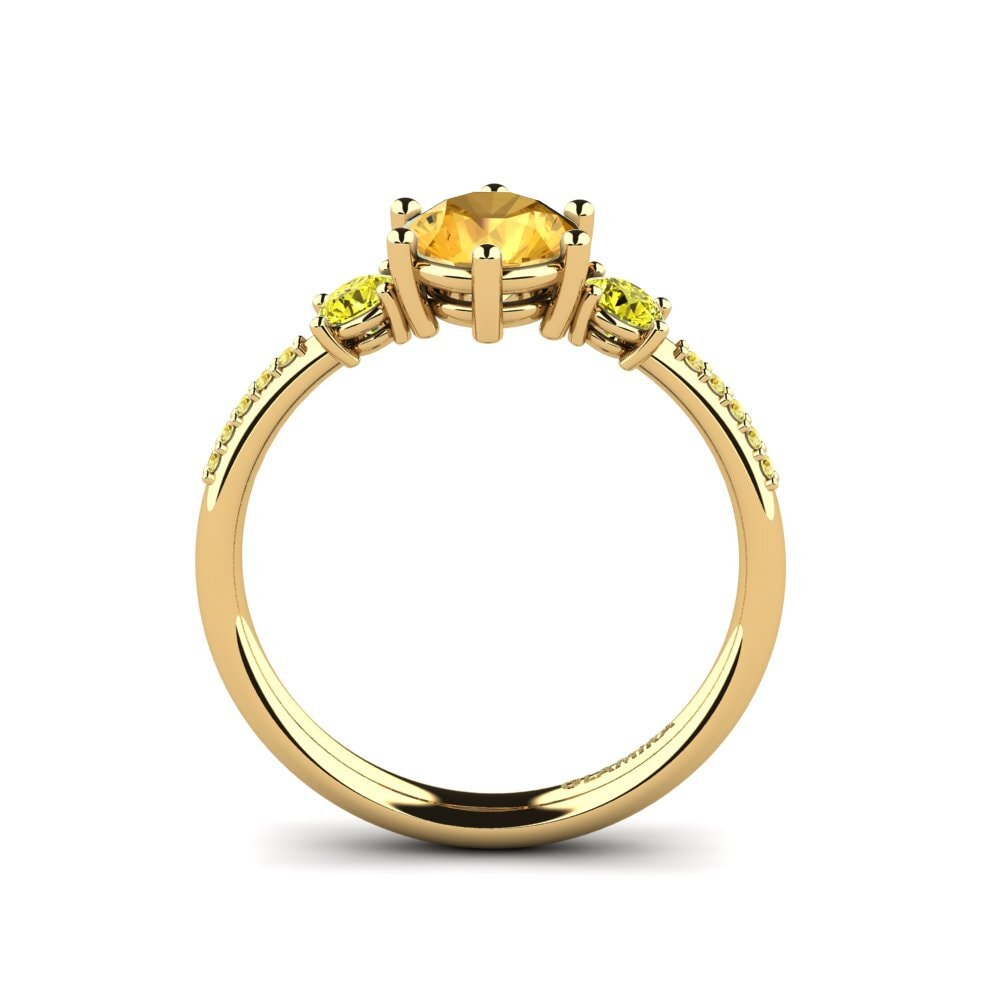 14ct Yellow Gold Citrine Engagement Ring Zanyria