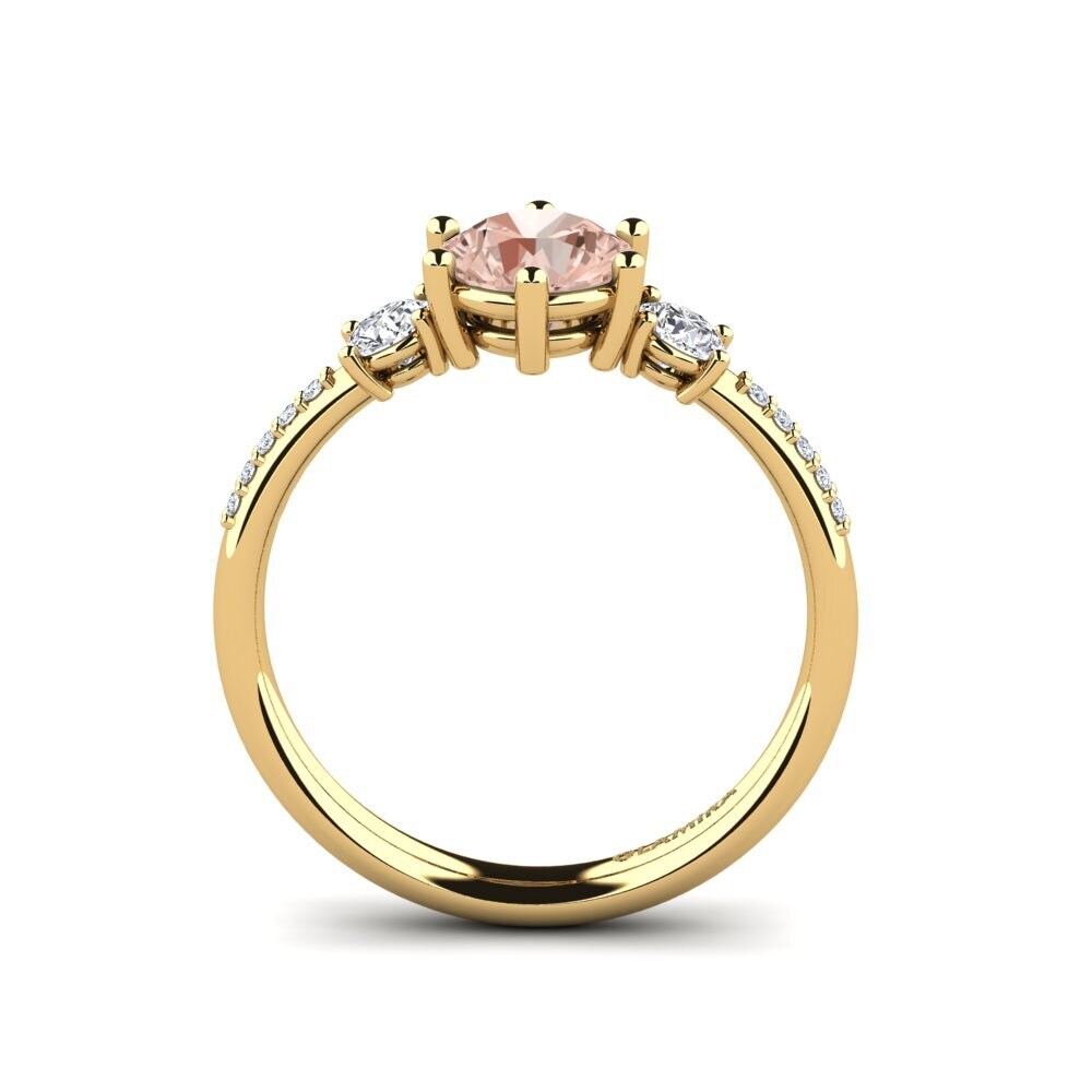 14ct Yellow Gold Morganite Engagement Ring Zanyria