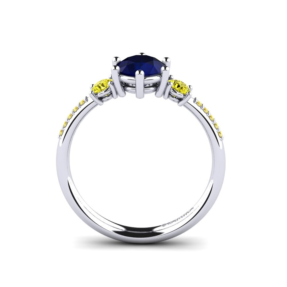 White Silver Engagement Ring Zanyria
