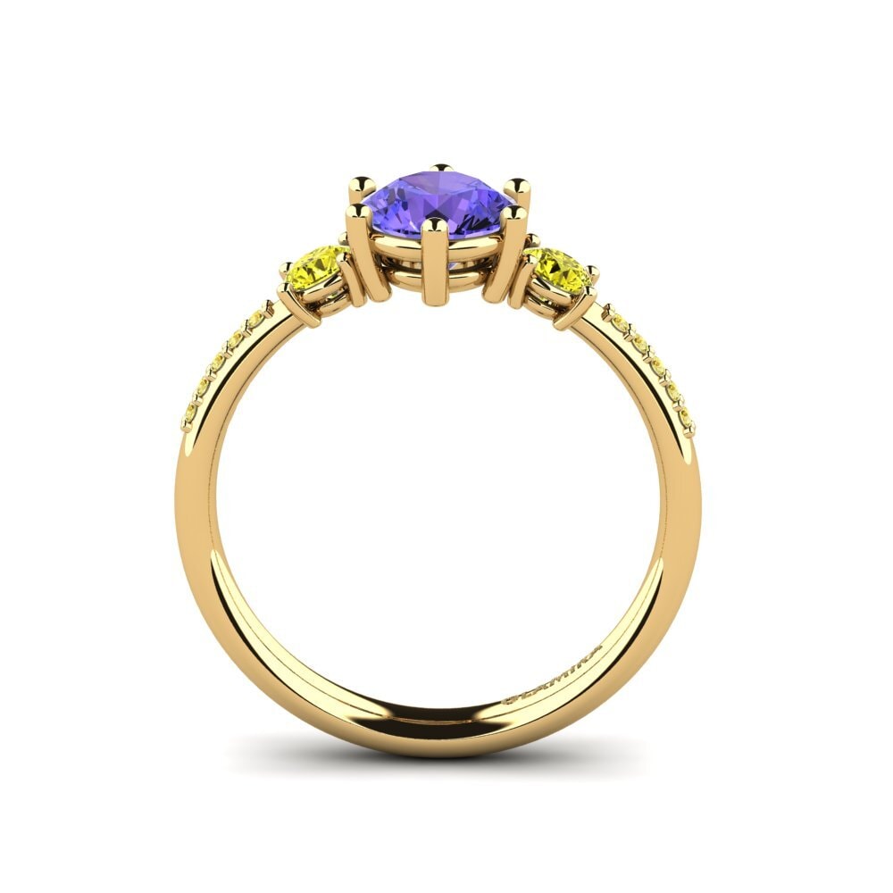 14ct Yellow Gold Tanzanite Engagement Ring Zanyria