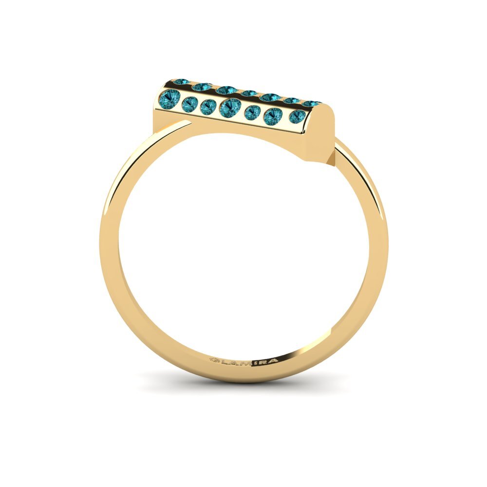 Diamante Azul Anel Abrenta