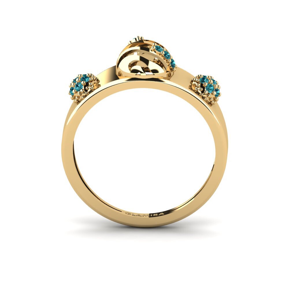 Diamante Azul Anel Fablas