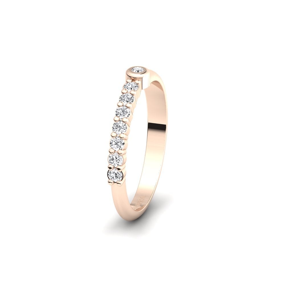 Or rose 585 Saphir Blanc Alliance pour femme Belonging