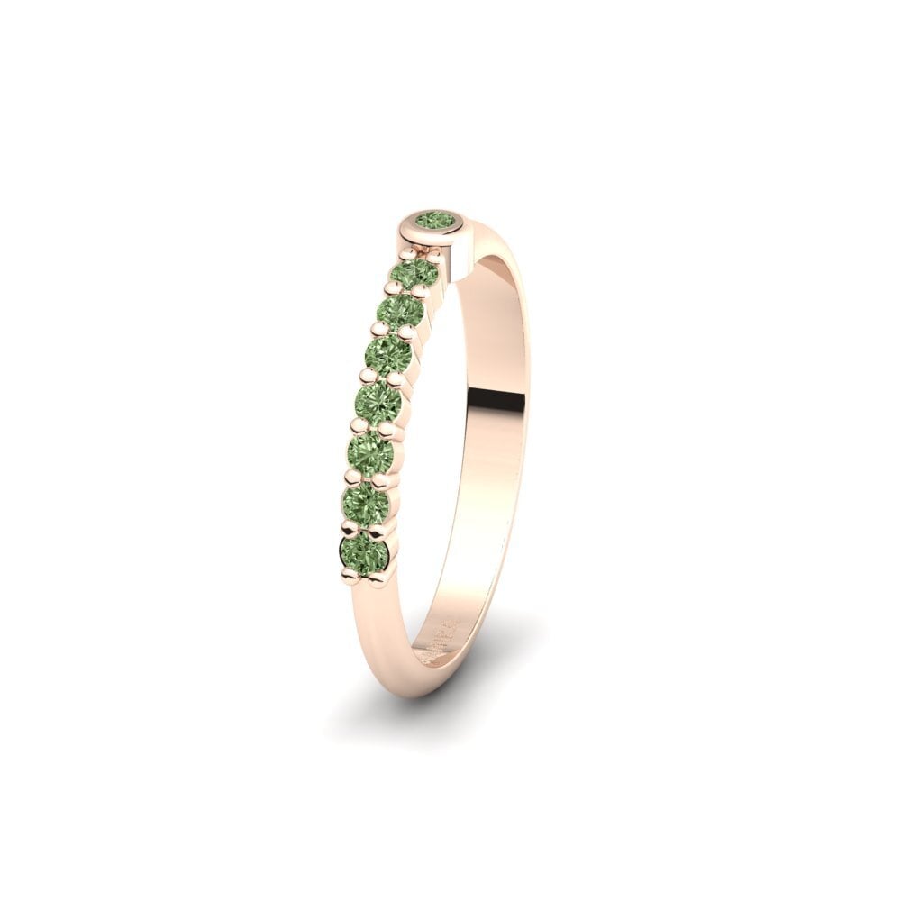 Or rose 585 Diamant Vert Alliance pour femme Belonging