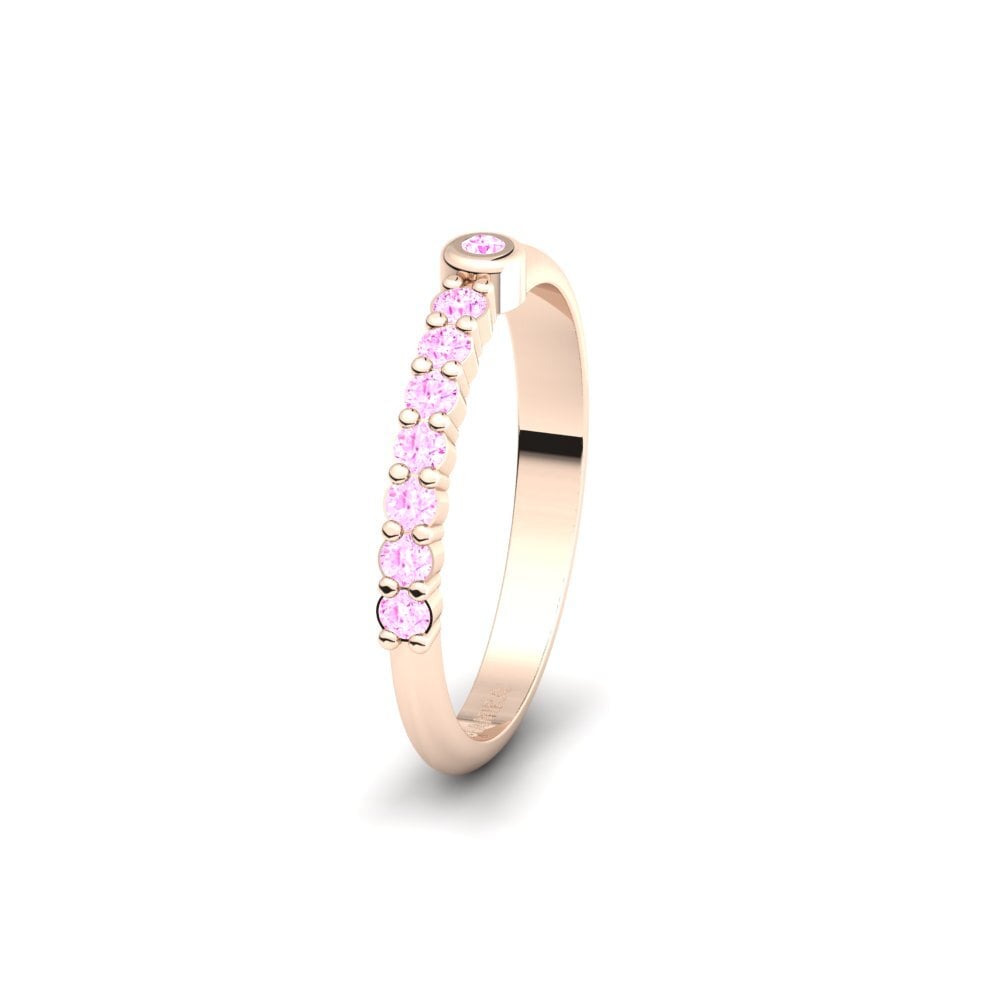 14ct Rose Gold Pink Sapphire Women's Wedding Ring Belonging