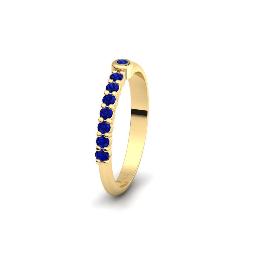 14ct Yellow Gold Sapphire Women's Wedding Ring Belonging