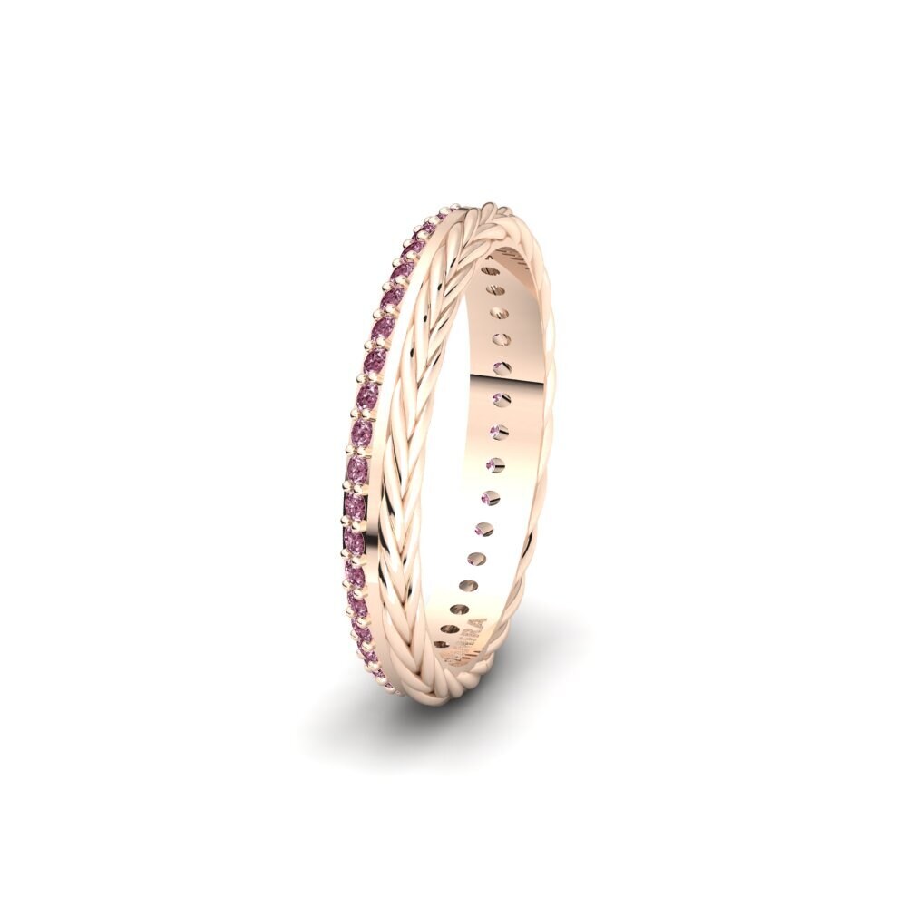 Or rose 585 Grenat de Rhodolite Alliance pour femme Folkston