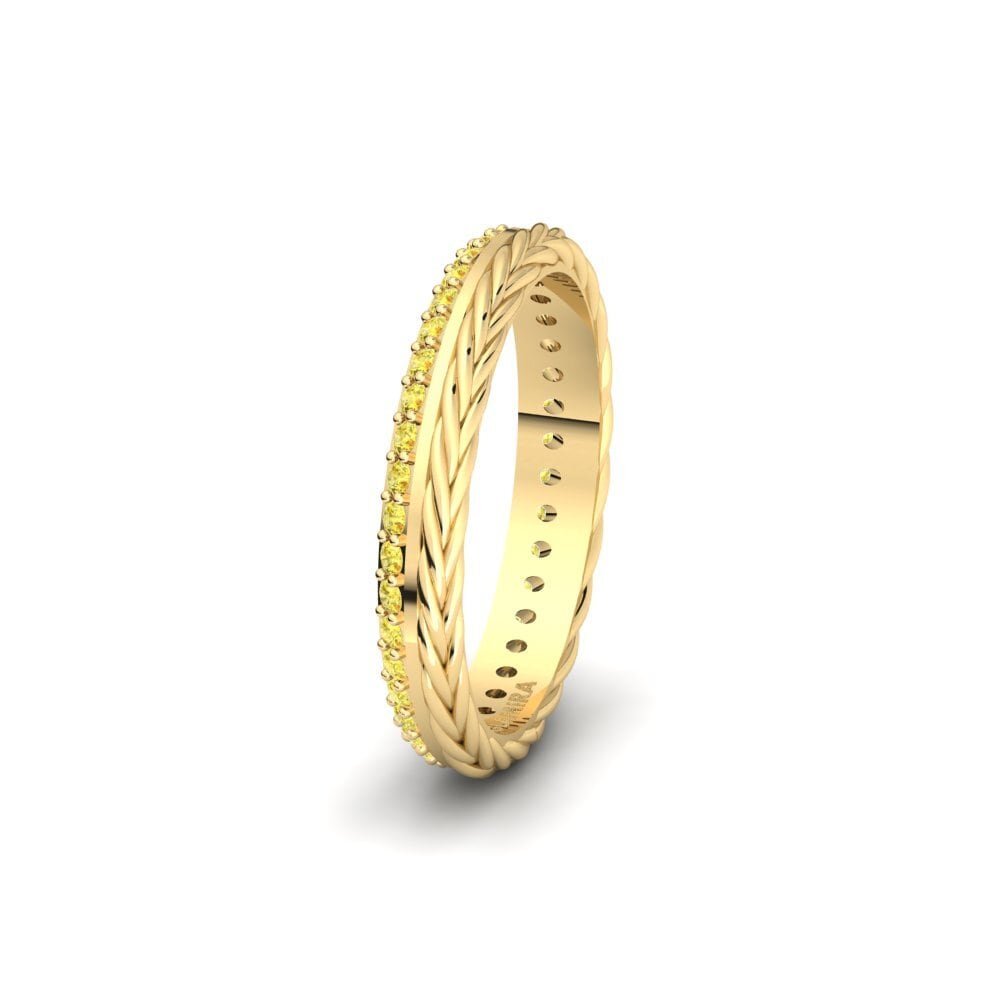 9ct Yellow Gold Yellow Sapphire Women's Wedding Ring Folkston