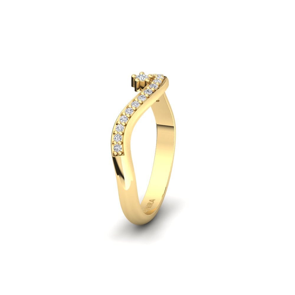 14ct Yellow Gold Zirconia Women's Wedding Ring Inheritance