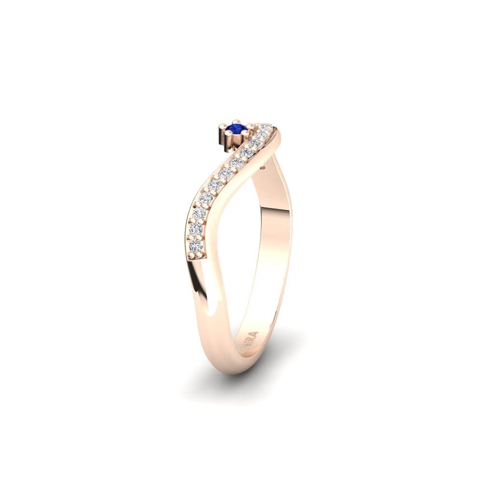 Or rose 585 Saphir Alliance pour femme Inheritance