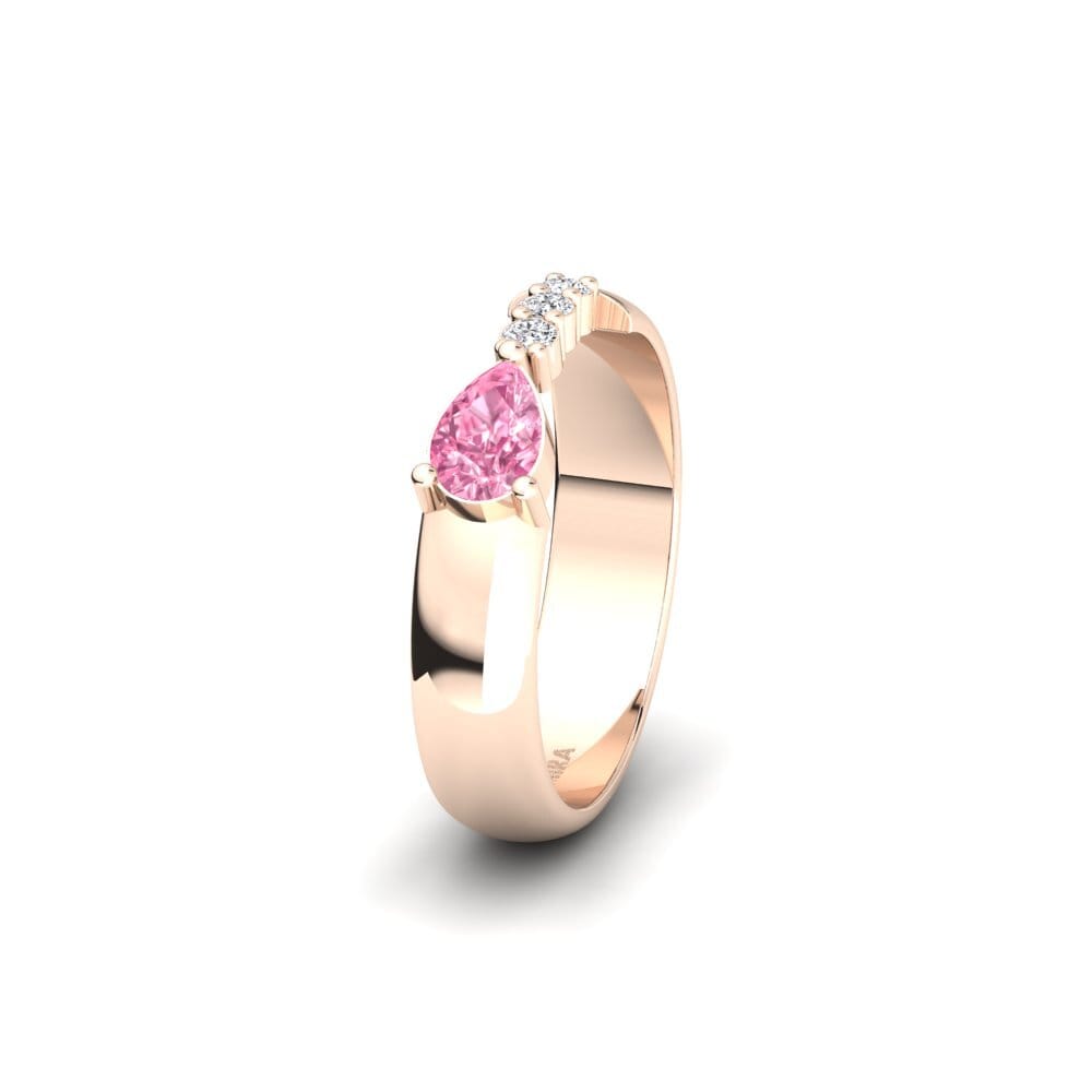 14ct Rose Gold Pink Sapphire Women's Wedding Ring Landschap