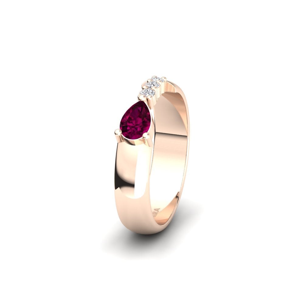 Or rose 585 Grenat de Rhodolite Alliance pour femme Landschap