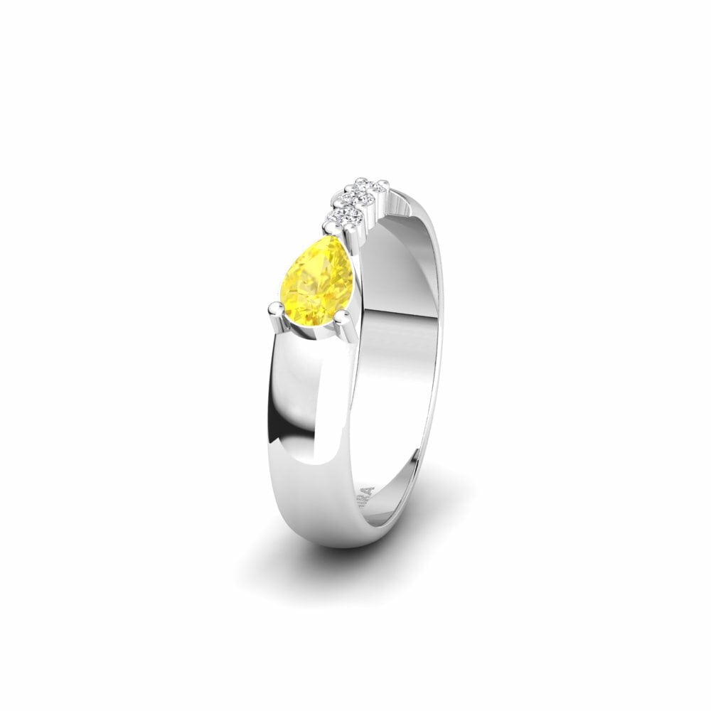 Or Blanc 14k Saphir Jaune Alliance pour femme Landschap