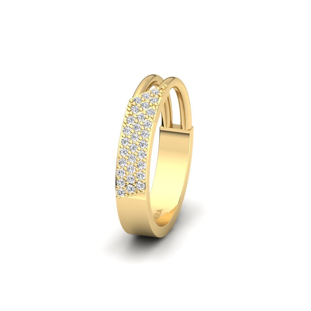 14ct Yellow Gold White sapphire Women's Wedding Ring Urmera