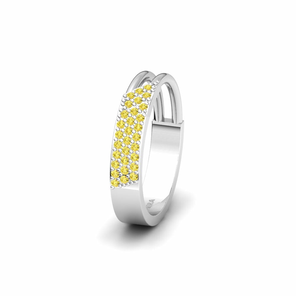 Or Blanc 14k Saphir Jaune Alliance pour femme Urmera