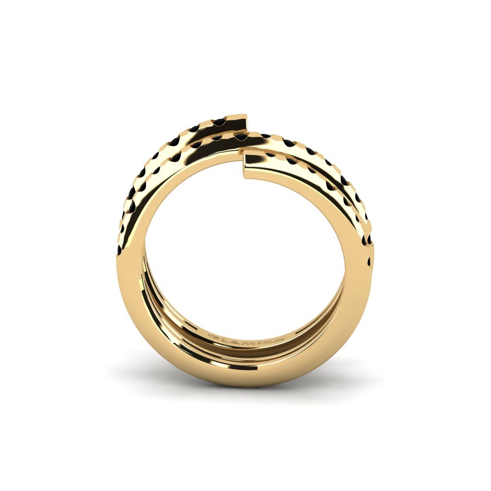 Zafiro negro Anillo Maliq