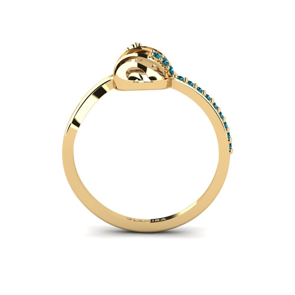 Diamante Azul Anel Minzoto