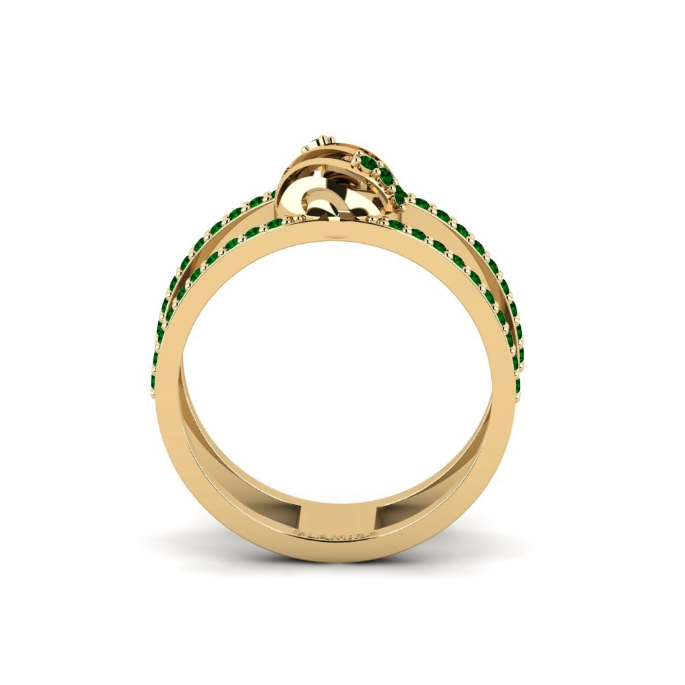 Zircônia Verde Anel Stvarnost