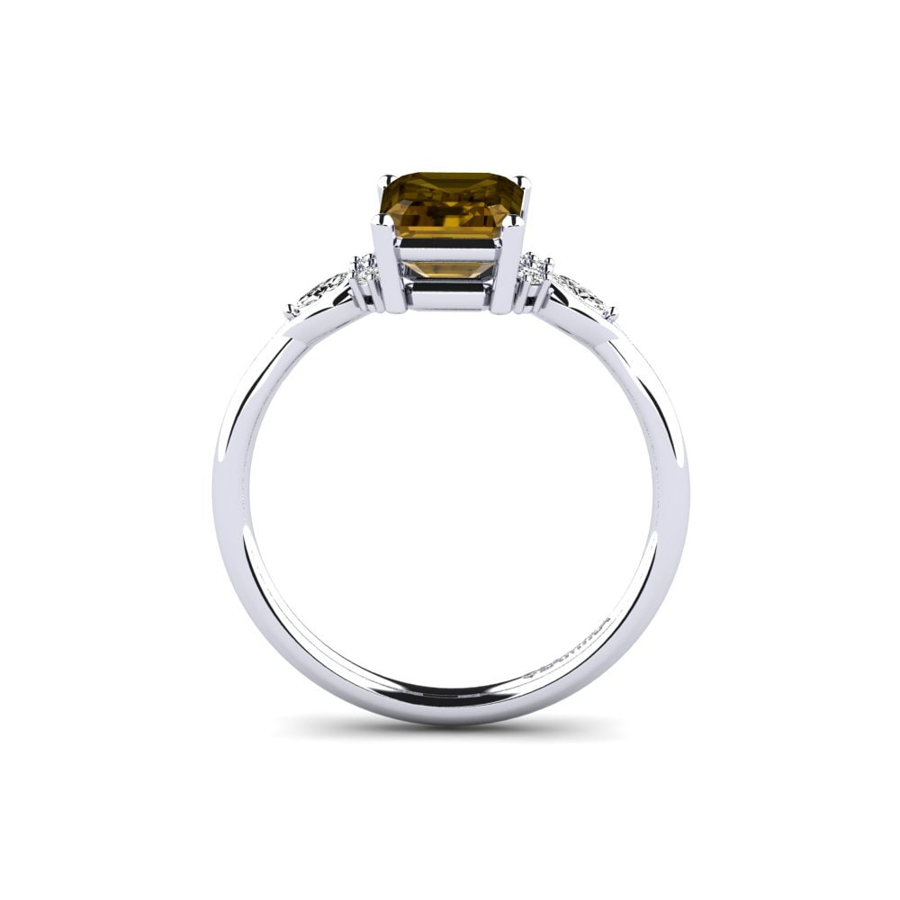 Circón Marrón Anillo de compromiso Gisu - Emerald 2.15 crt