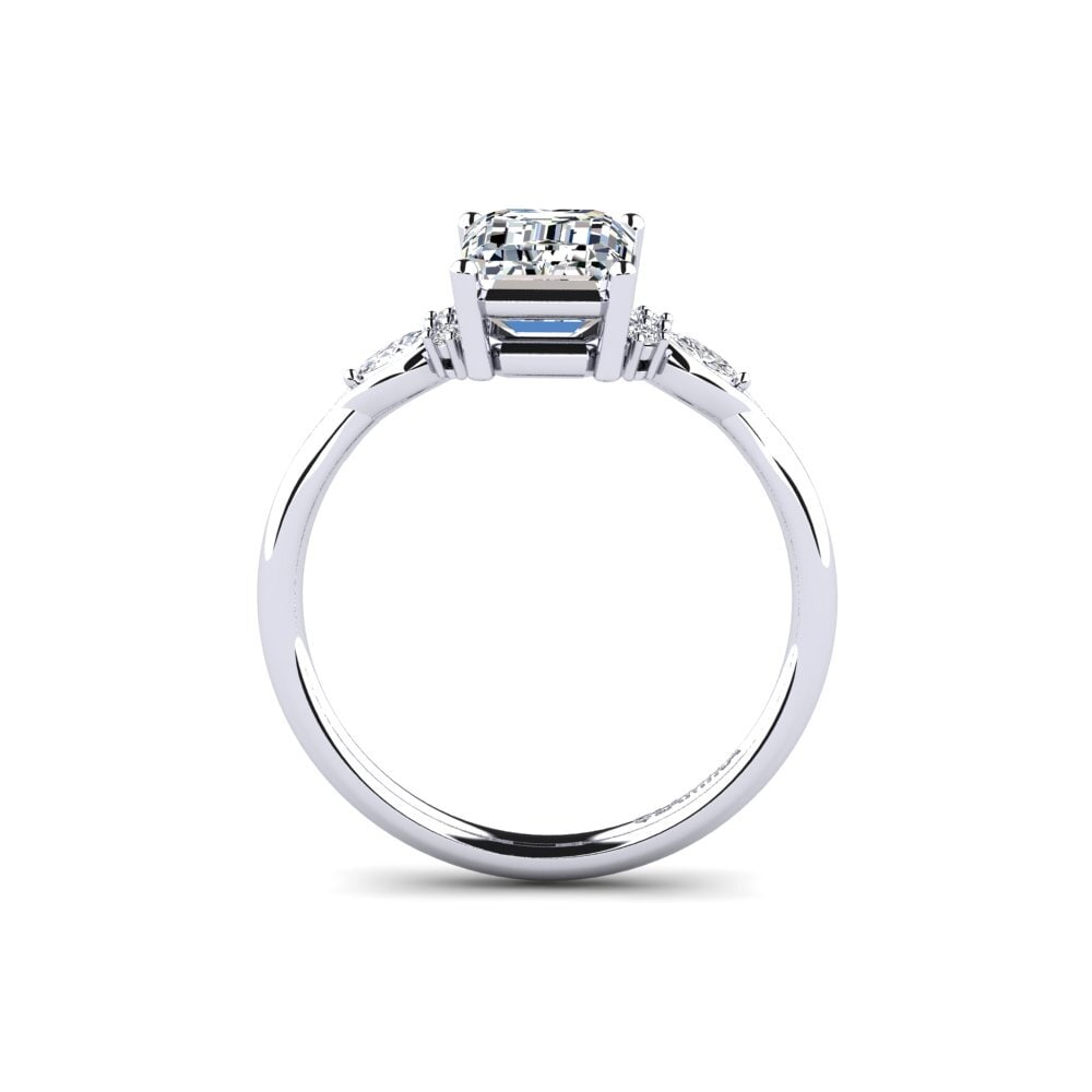 Zircônia Anel de Noivado Gisu - Emerald 2.15 crt
