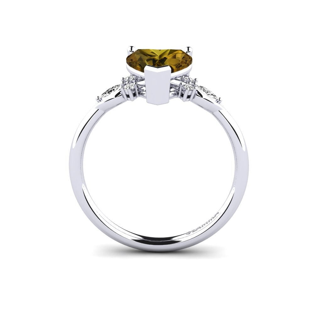 Circón Marrón Anillo de compromiso Gisu - Heart 1.50 crt