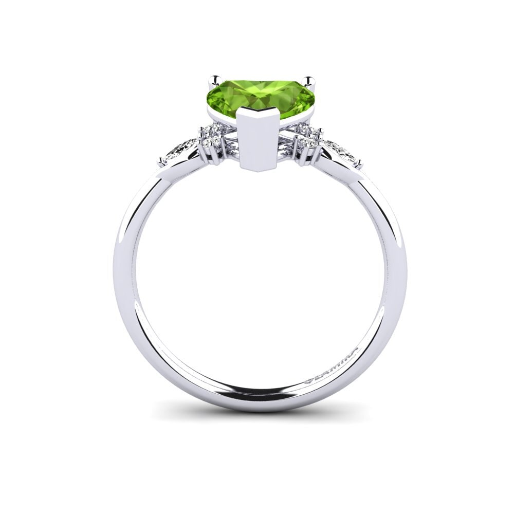 Peridot Engagement Ring Gisu - Heart 1.50 crt