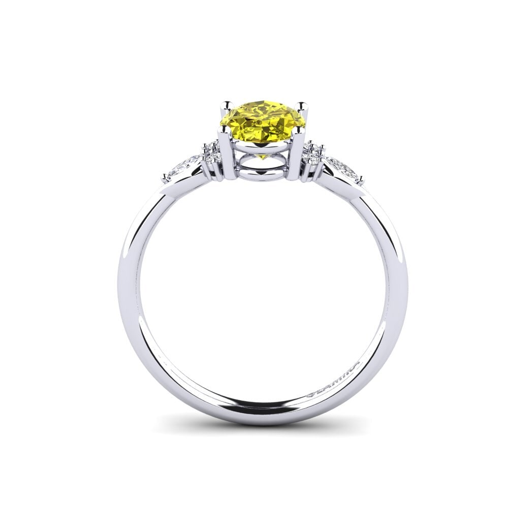 Yellow Diamond Engagement Ring Gisu - Oval 1.09 crt