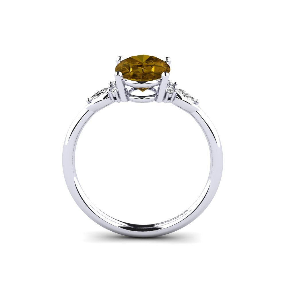 Circón Marrón Anillo de compromiso Gisu - Oval 1.62 crt