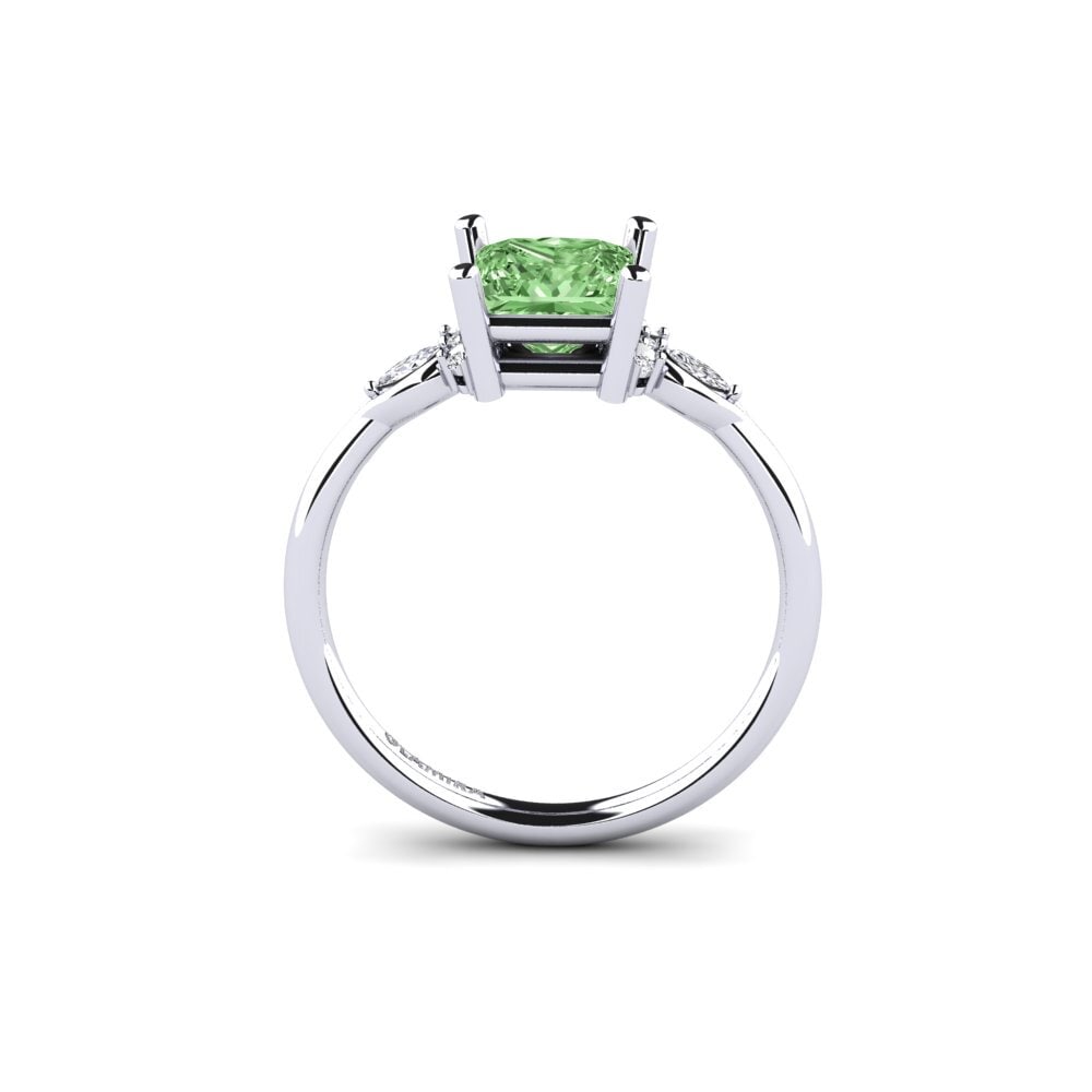 Diamante Verde Anillo de compromiso Gisu - Princess 1.25 crt