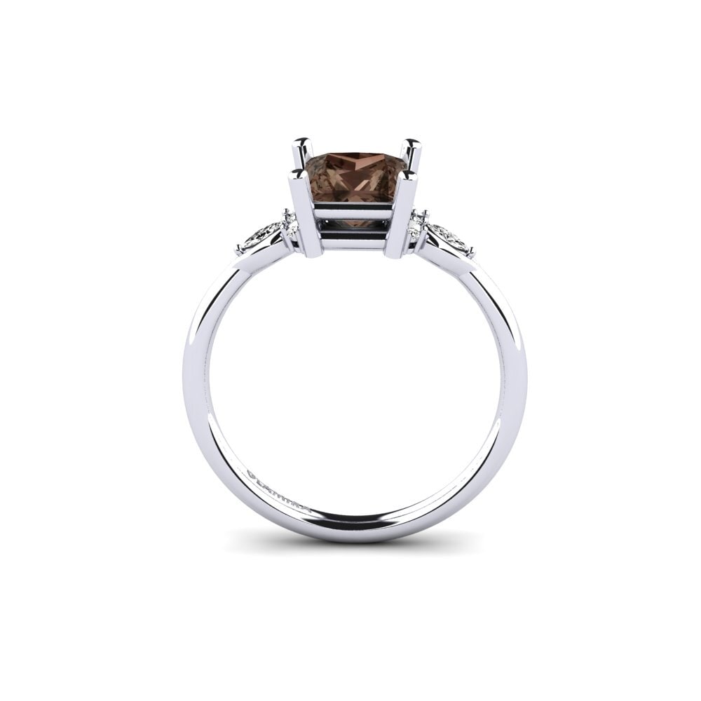 Cuarzo humo Anillo de compromiso Gisu - Princess 1.25 crt