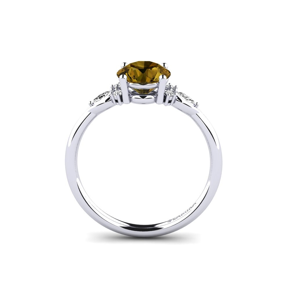 Circón Marrón Anillo de compromiso Gisu - Round 1.25 crt