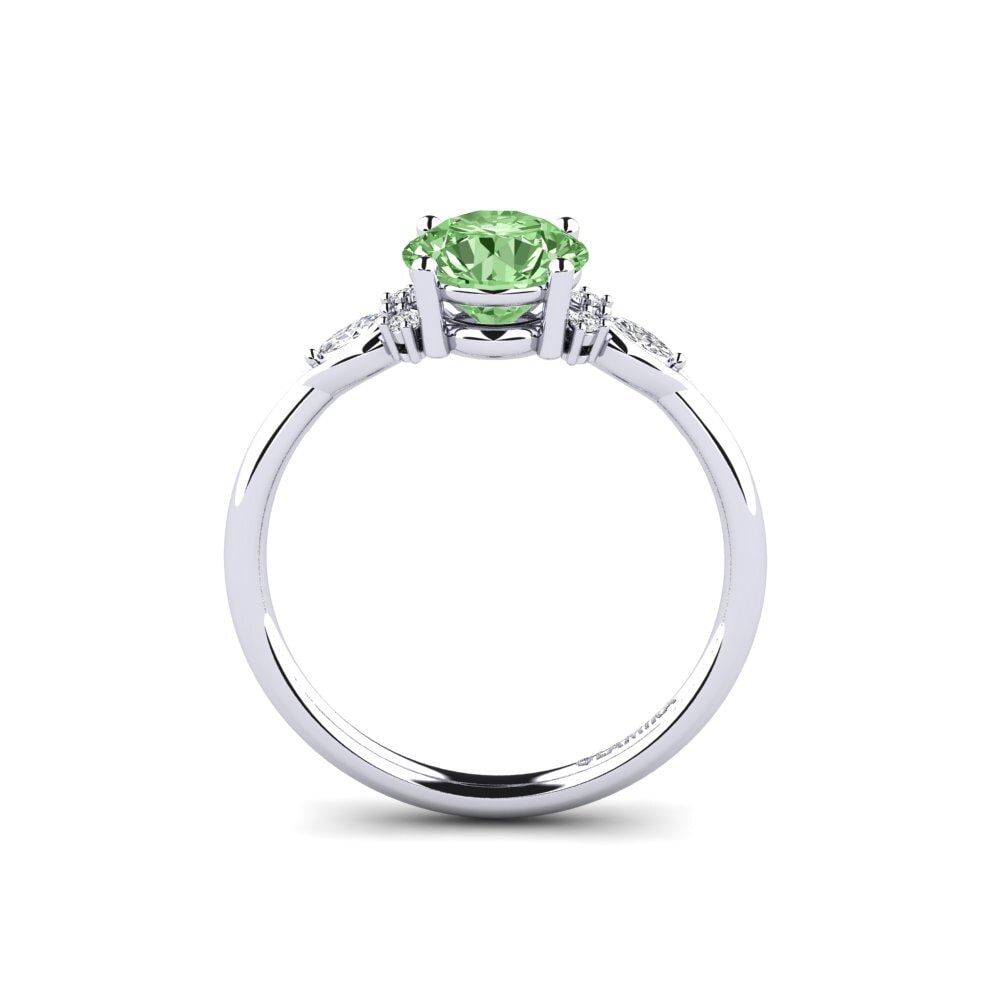 Diamante Verde Anillo de compromiso Gisu - Round 1.25 crt