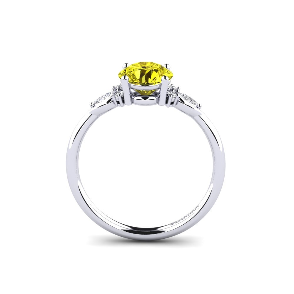 Yellow Diamond Engagement Ring Gisu - Round 1.25 crt