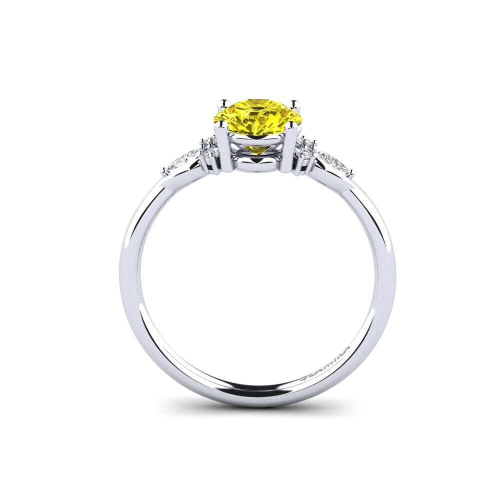 Yellow Diamond Engagement Ring Gisu - Round 1.0 crt