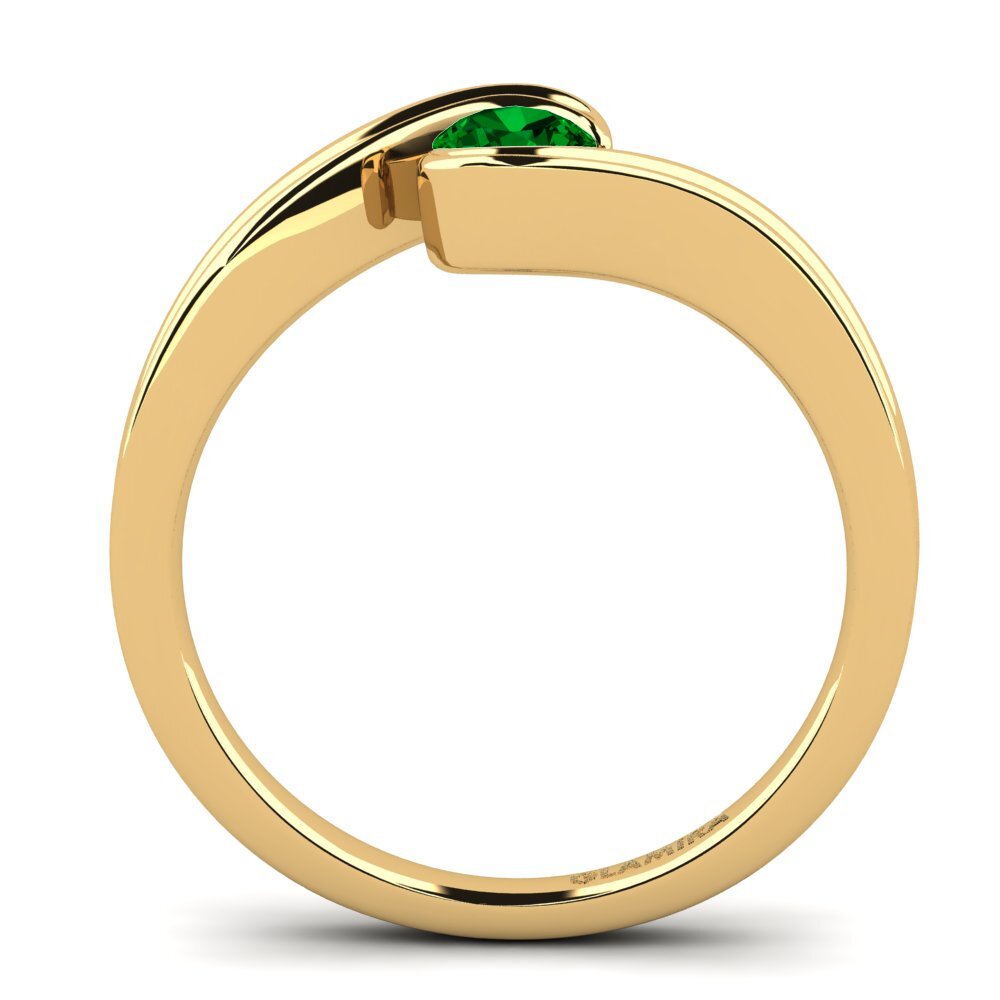 Green Zirconia Engagement Ring Adele