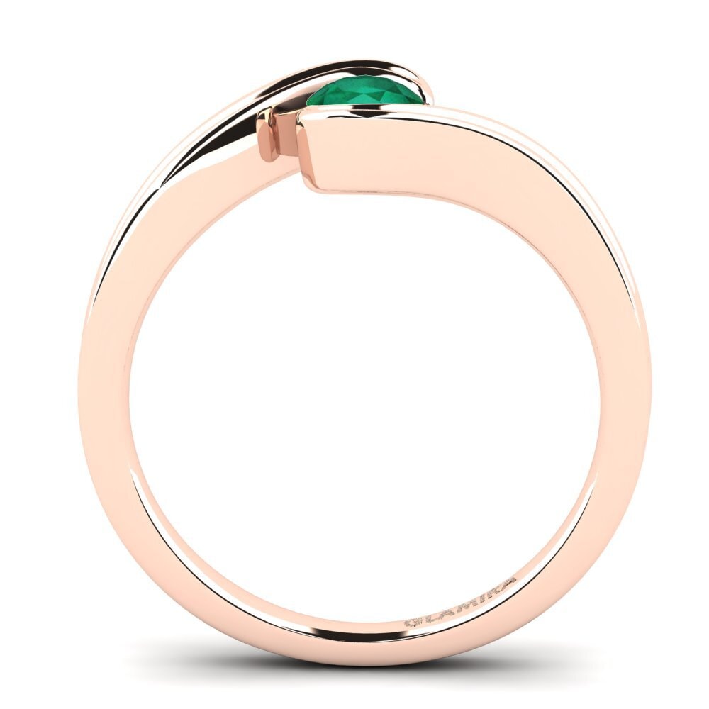 14k Oro Rosa Anillo de compromiso Adele