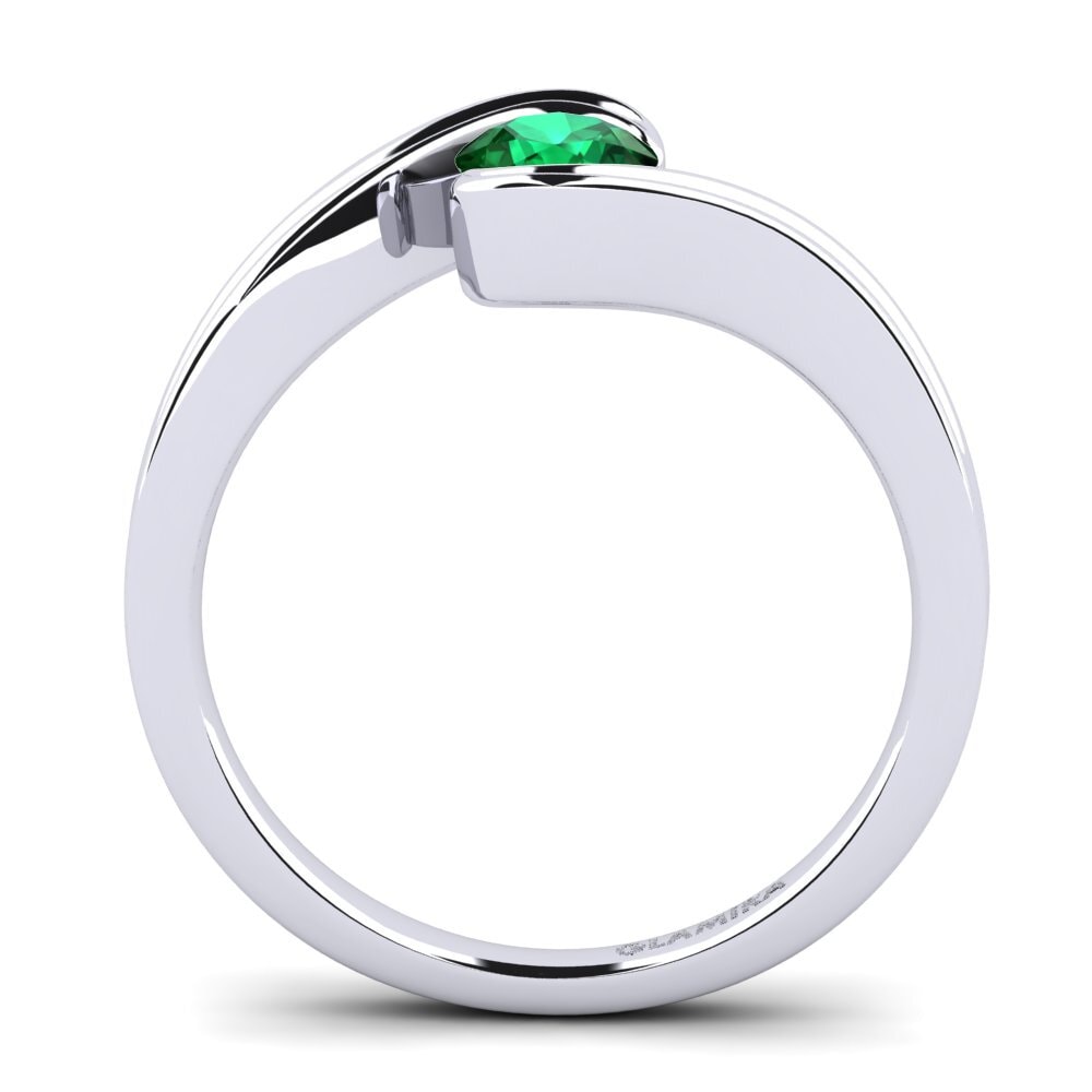 Emerald (Lab Created) Engagement Ring Adele 0.5 crt