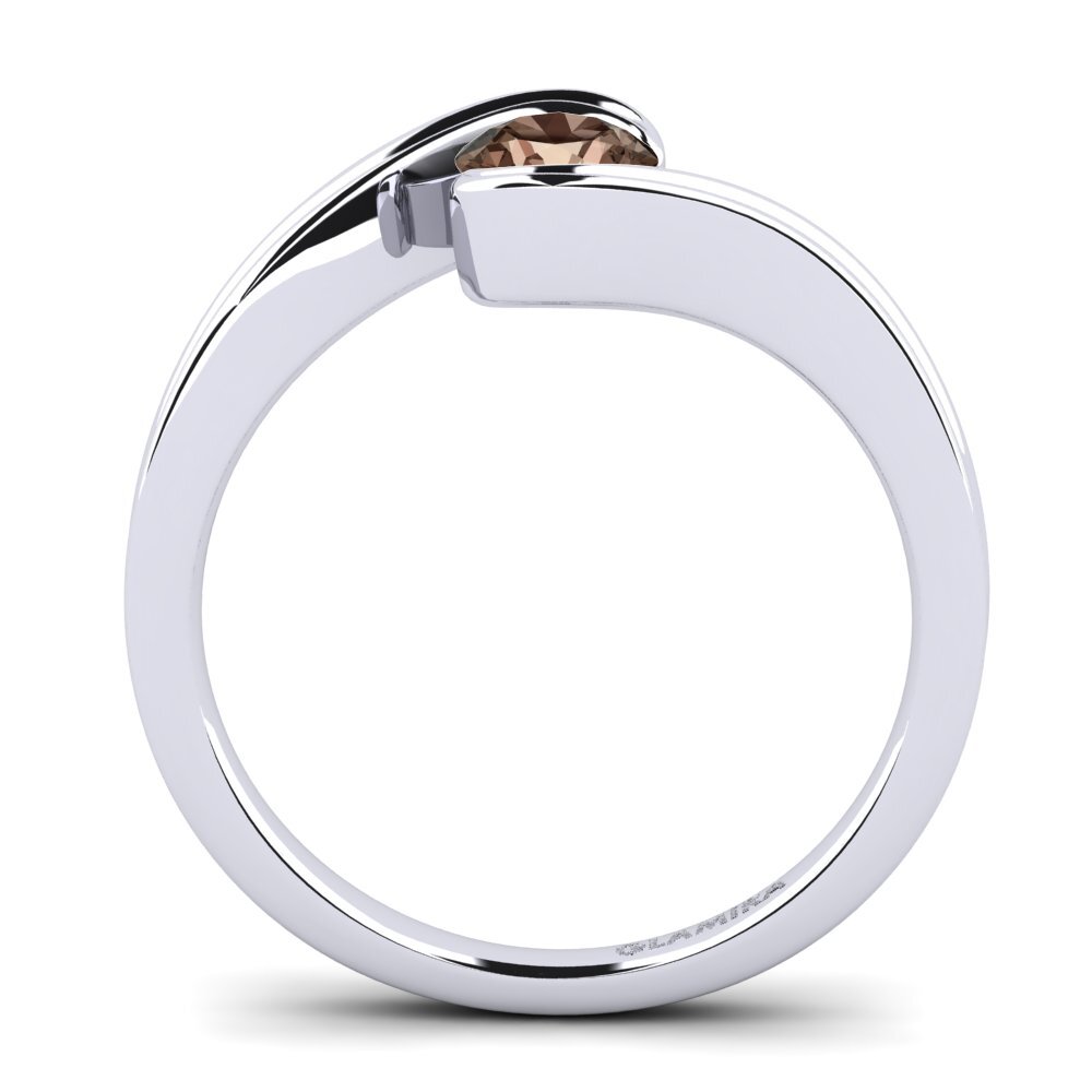 Smoky Quartz Engagement Ring Adele 0.5 crt
